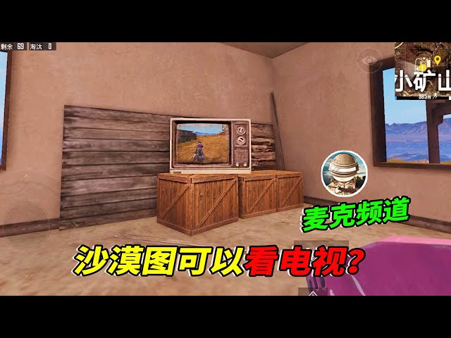 和平精英: 沙漠图可以看电视之谜,我调成“麦克”频道!【南美小猴子】